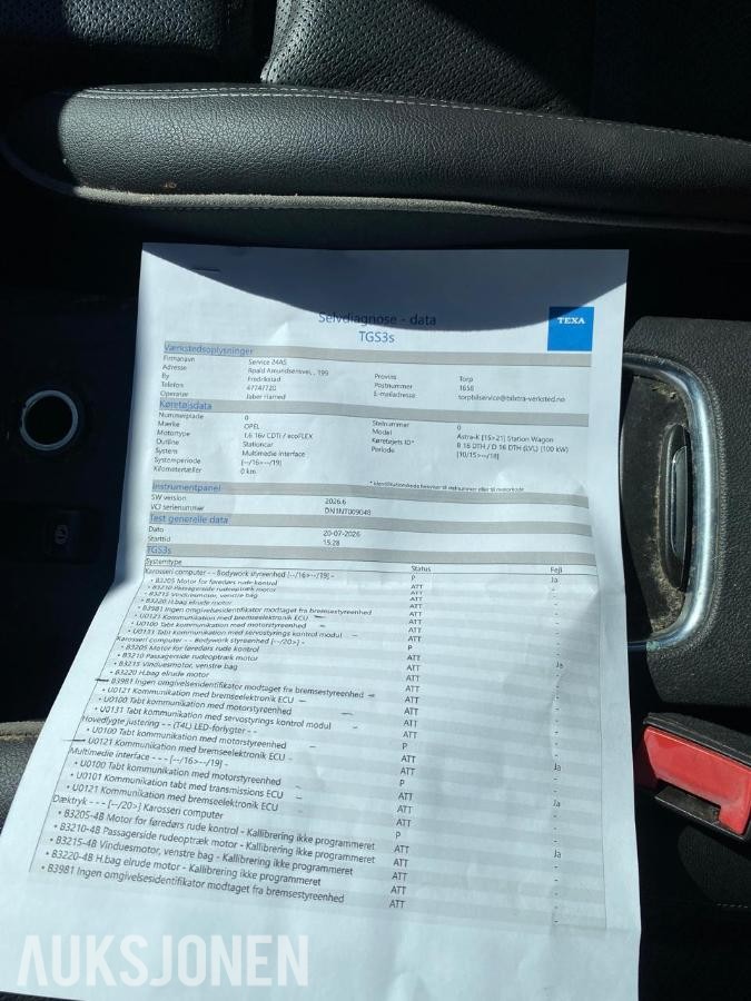 2016 Opel Astra 1.6 136hk automat cruisekontroll hengerfeste skinn ryggekamera 